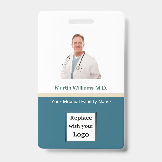 Photo ID Hospital Medical Professional Name Badges (Front)
