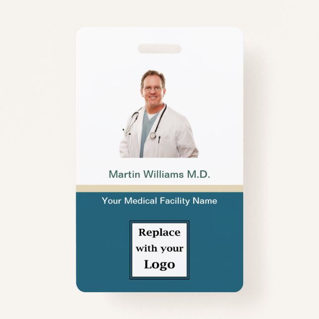 Photo ID Hospital Medical Professional Name Badges (Front)
