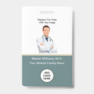 Photo ID Hospital Medical Staff Name Badges