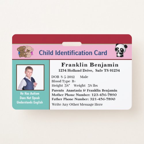  Photo ID Identification Custom Card Badge