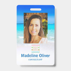 Photo ID Logo Ocean Beach Sea Lanyard Badge