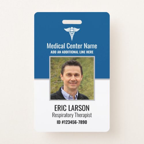 Photo ID Personalized Medical Employee Badge