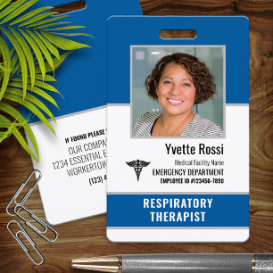 Photo ID Personalized Medical Employee Badge