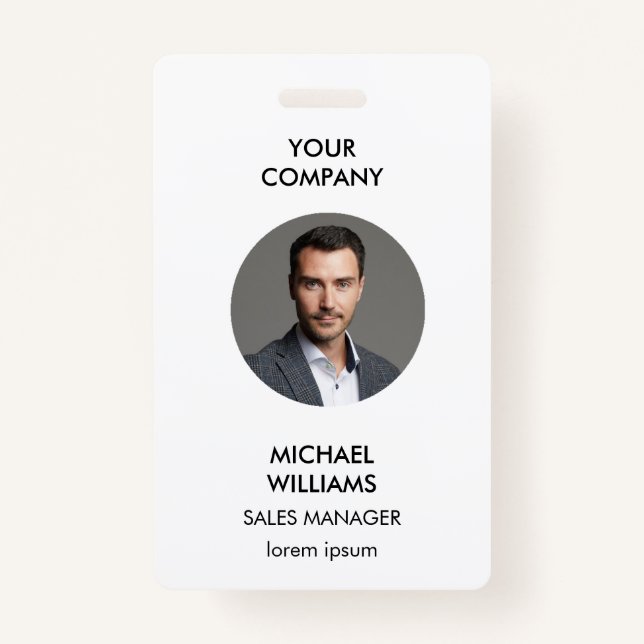 Photo ID  White Badge (Front)