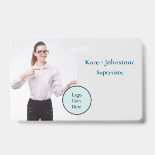 Photo Identification Name Company Logo ID Badge