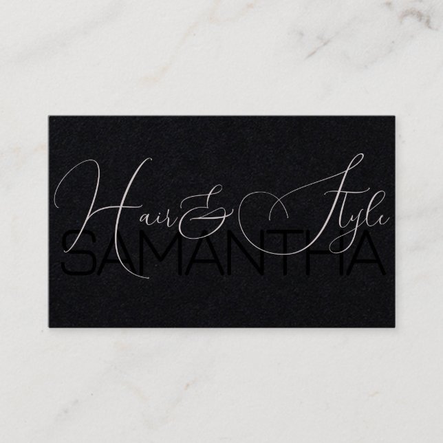 Photo Image Elegant Modern Calligraphy Signature   Business Card (Front)