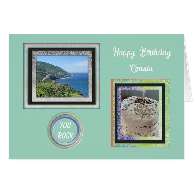 Photo Images for Cousin Birthday Card (Front Horizontal)
