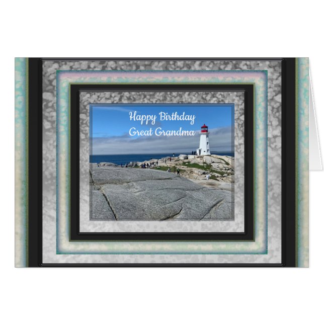 Photo Images for Great Grandma Birthday Card (Front Horizontal)
