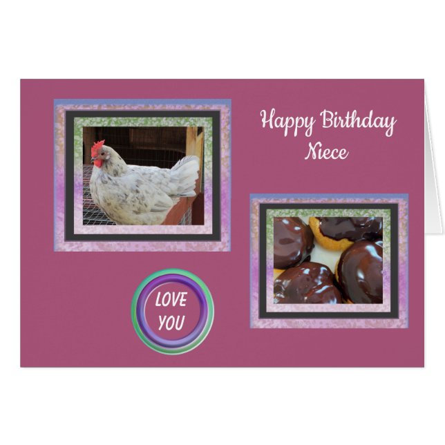 Photo Images for Niece Birthday Card (Front Horizontal)