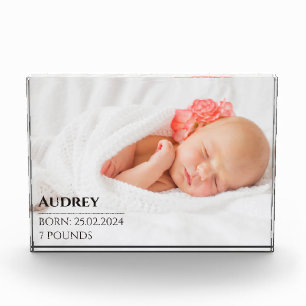 Photo In Glass Block Gift for Newborn for Kids