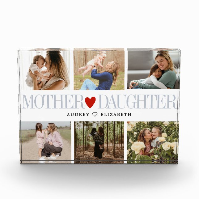 Photo In Glass Block Mother Daughter (Front)