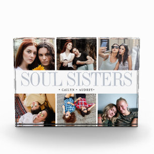 Photo In Glass Block Soul Sisters Gift For Friends