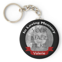 Photo In Loving Memory Black Red Personalized