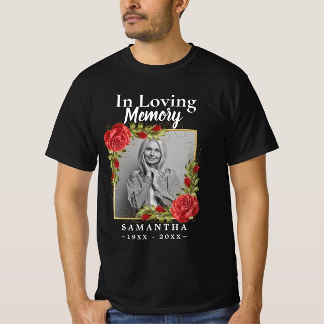 Photo In Loving Memory Loss of Mother T-Shirt (Front)