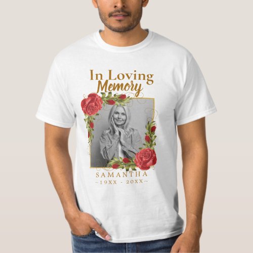 Photo In Loving Memory Loss of Mother T_Shirt