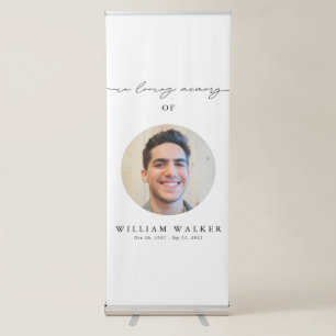 Photo In Loving Memory Retractable Banner