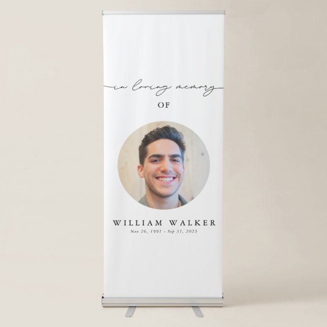 Photo In Loving Memory Retractable Banner (Front)