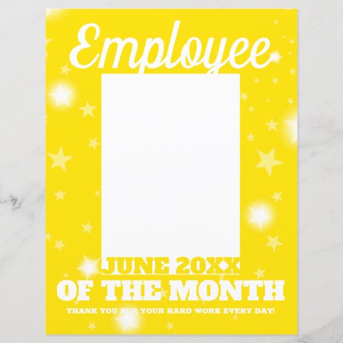 photo insert employee of the month JUNE letterhead