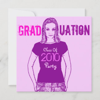 Photo Insert Graduation Party Invitation Girl 1