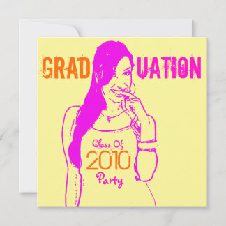 Photo Insert Graduation Party Invitation Girl 3