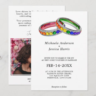 🌈 Photo Intertwined in Pride – Photo Edition Invitation