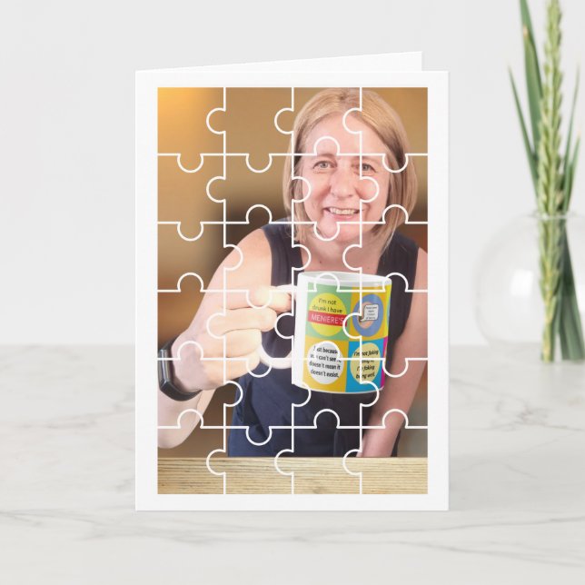 Photo into jigsaw card, Happy Birthday puzzler Card (Front)