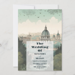 Photo Italy Rome Destination Wedding Invitation