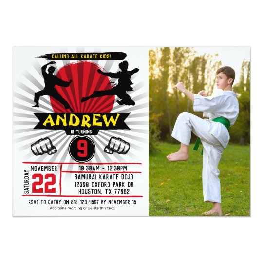 Photo Karate Kid Martial Arts Cobra Kai Invitation | Zazzle.com