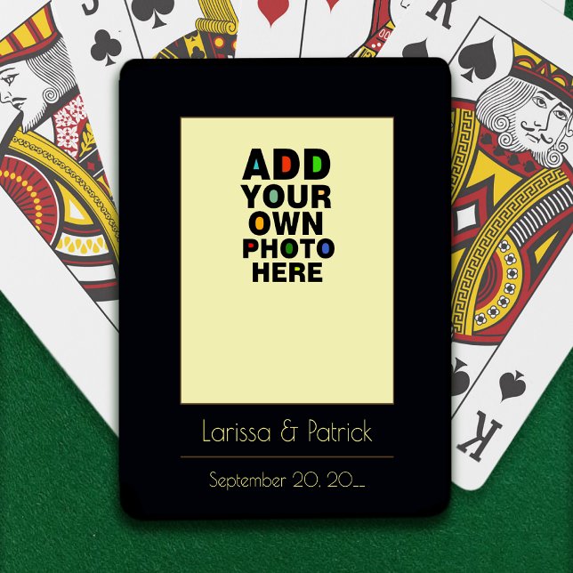 Photo Keepsake and Wedding Date Custom Poker Cards (Creator Uploaded)