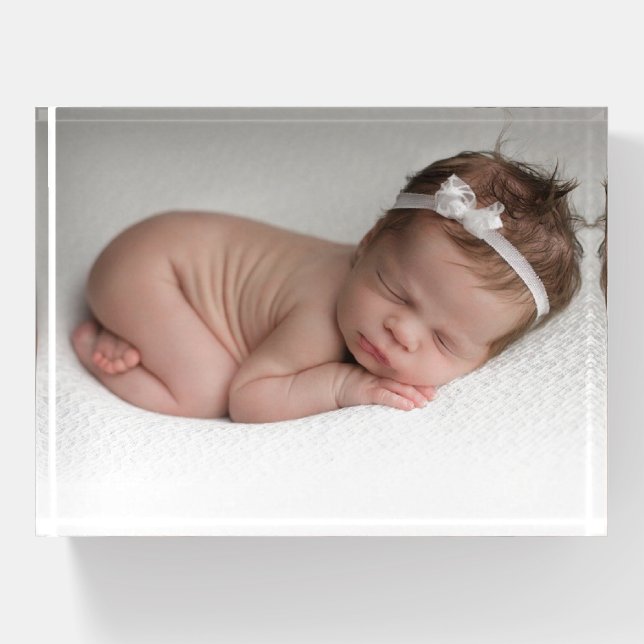 Photo Keepsake Office Home Personalized Paperweight (Front)