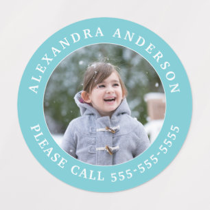 Photo Kid Identification Name And Phone Number Kids' Labels