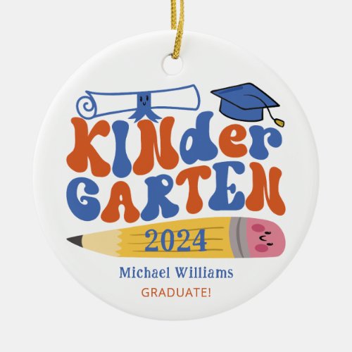 Photo Kindergarten Graduation Ceramic Ornament