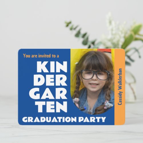 Photo Kindergarten Graduation Party Invitation
