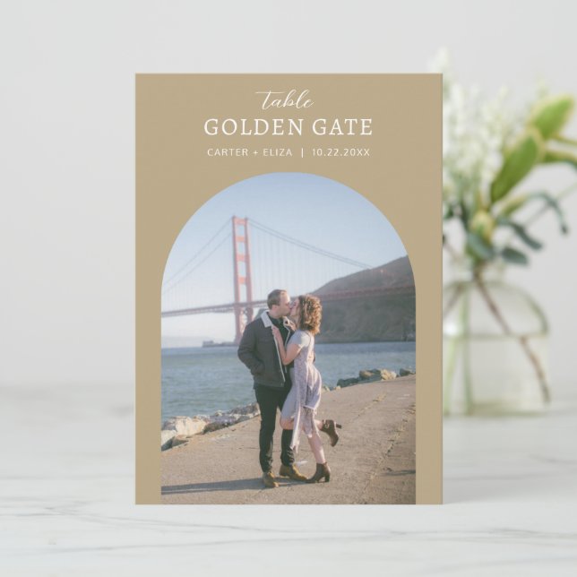 Photo Landmark Location Table Number Card Sign (Standing Front)