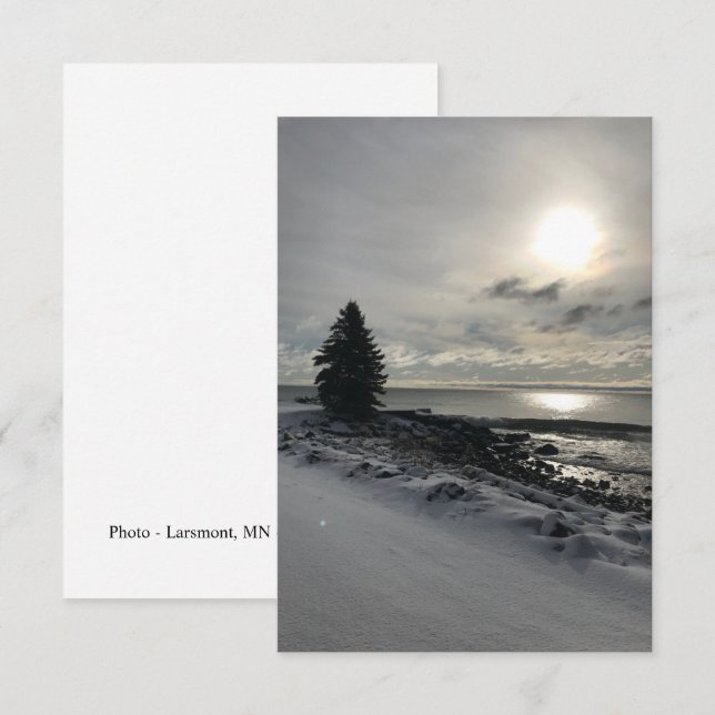 Photo Larsmont Minnesota Lake Superior Thank You Card (Front/Back)