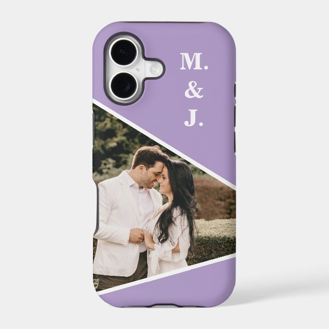 Photo Lavender Monogram Case-Mate iPhone Case (Back)