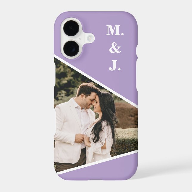Photo Lavender Monogram Case-Mate iPhone Case (Back)