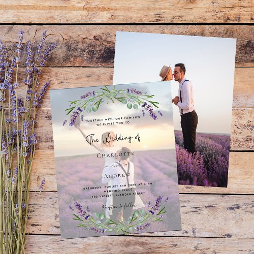 Photo lavender violet florals budget wedding
