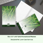 Photo Lawn Care Promotional Logo Planner<br><div class="desc">The Photo Lawn Care Promotional Logo Planner with a soft cover is part of the Lawn Care Business Card & Marketing Items collection. Designed as a customizable template the photo planner invites to insert your service image, logo, motto, year, company, CTA and invitation to social presences. And on the back...</div>