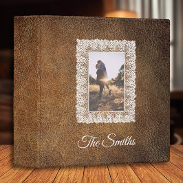 Photo Leather And Lace Look Album Binder