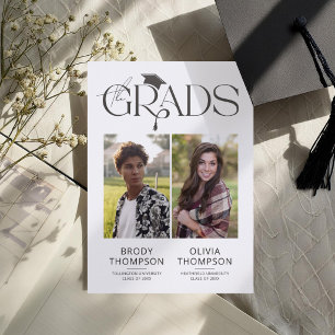 Photo Letterpress Joint Graduation Announcement