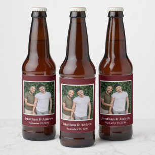 Photo LGBTQ Wedding Beer Bottle Label