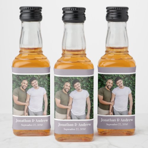 Photo LGBTQ Wedding Liquor Bottle Label