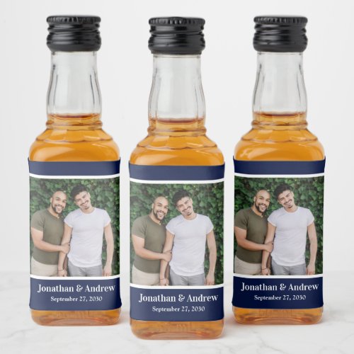 Photo LGBTQ Wedding Liquor Bottle Label