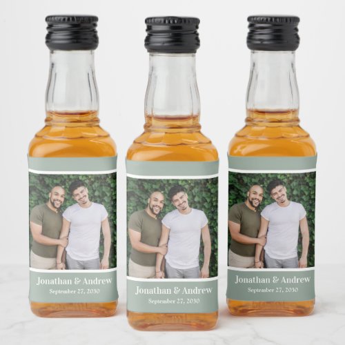 Photo LGBTQ Wedding Liquor Bottle Label