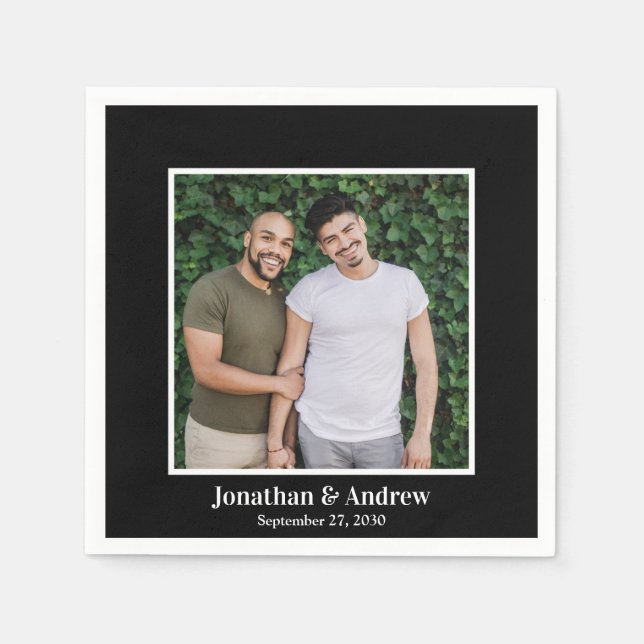 Photo LGBTQ Wedding Napkins (Front)