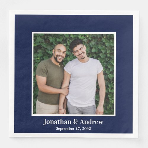 Photo LGBTQ Wedding Paper Dinner Napkins