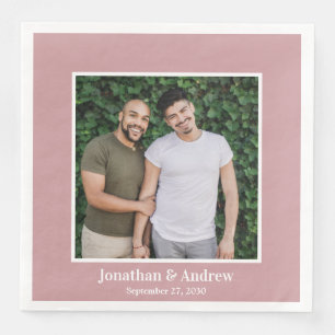 Photo LGBTQ Wedding Paper Dinner Napkins