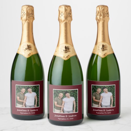 Photo LGBTQ Wedding Sparkling Wine Label