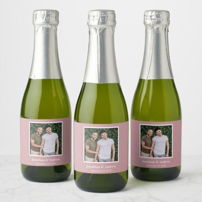Photo LGBTQ Wedding Sparkling Wine Label (Bottles)